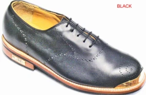 Classic Men Golf Shoes By VecciBlack Brogue GTGS - Picture 1 of 4