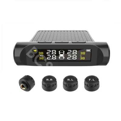 TPMS Tire Car Pressure 4 Sensors Tyre Pressure LCD Display Monitoring System - Image 1 of 4