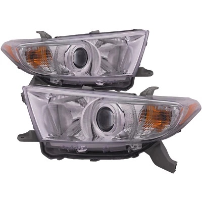 Headlights CAPA Certified Left Right Pair Fits 2011-2013 Toyota Highlander - Image 1 of 4