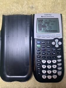 Texas Instruments TI-84 Plus Graphing Calculator Black With Cover