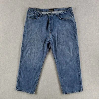 Jeans vintage Axist 44x30 súper suaves rotos en denim peto lavado a la piedra años 90 Foto 1 de 4