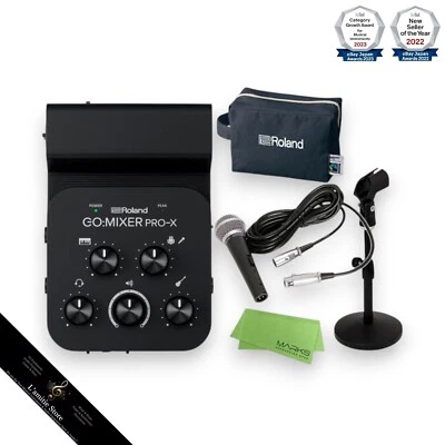 Roland GO:MIXER PRO-X+Microphone+Stand+Compact mixer for smartphones Japan New - Image 1 of 4