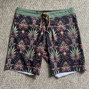 Billabong Board Shorts Uomo Taglia 37 Colorato Floreale Nero Surf Tronchetti Elasticizzati - Foto 1 di 12