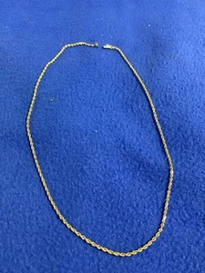 14k Gold Rope Necklace 7.24 Grams 20.5" Long - Picture 1 of 7