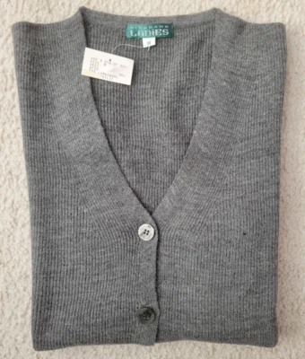 CHALECO DE LANA DE CORDERO GRIS GIORDANO DAMAS TALLA M Foto 1 de 4