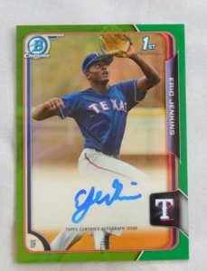 2015 Bowman Eric Jenkins Green Chrome Refractor Auto /99 Texas Rangers #BCA-EJ - Picture 1 of 1