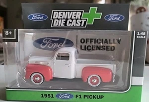 White/Red 1951 ford f1 1/48th use w/ lionel, O Gauge Denver Diecast New In Box - Picture 1 of 5