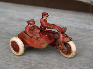Vintage Xonex Repro 1997 Harley Davidson Cast Iron Motorcycle - Sidecar Rider - Picture 1 of 5