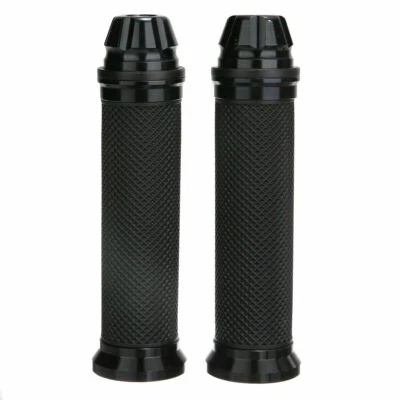 2x Black 7/8" Handlebar Hand Grips Gel For Suzuki GSXR 750 1000 Honda CBR600RR - Image 1 of 4