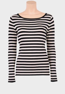 King Louie Pullover Cream A Righe XL Shirt Off-White Bianco Lou Top - Bild 1 von 1