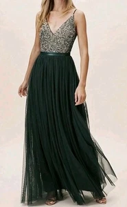 BHLDN Size 24 PLUS SIZE 3X Dark Green Avery Formal Ballgown Bridesmaid Dress - Picture 1 of 13