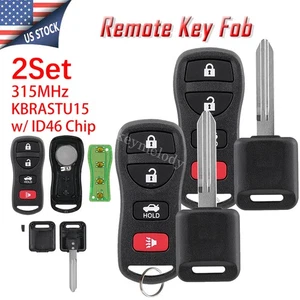 2 For 2003 2004 2005 2006 2007 2008 2009 Nissan 350z Keyless Car Remote Key Fob - Picture 1 of 15