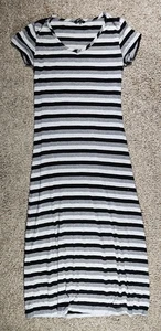 Just Love Black Striped Medium Dress - Picture 1 of 6