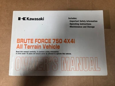 Kawasaki Brute Force 750 4X4i ATV manual del propietario *como nuevo* Foto 1 de 3