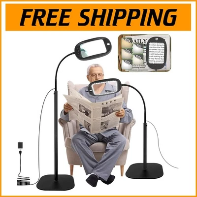 10X 30X Hands-Free Magnifying Lamp with Light & Flexible Stand for Precision - Image 1 of 4