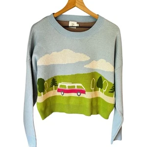 Suéter Anthropologie Luna Ivy Escénico Camper Estampado Gráfico Para Mujer Talla XS - Imagen 1 de 5
