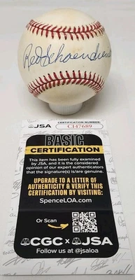 Red Schoendienst Signed Rawlings Official National League Baseball JSA COA A9 - Image 1 of 3