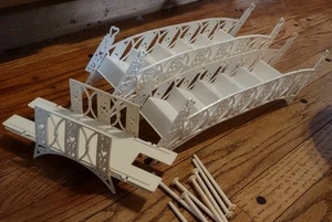 Vintage Hochzeitstorte 2er Set Treppenbrücke - Bild 1 von 2