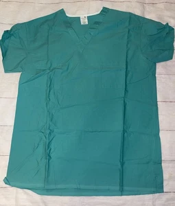 Adult Large Standard Textile Green Hospital Surgery Scrub Top - Picture 1 of 4