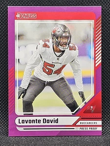 Fútbol americano Donruss Press Proof Purple Lavonte David Tampa Bay Buccaneers 2024 - Imagen 1 de 2