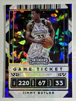 Boleto de juego de hielo agrietado Jimmy Butler 2020 Contenders Draft #/23 #32 MARQUETTE Foto 1 de 2