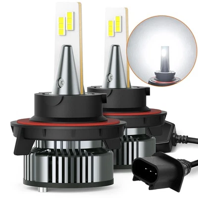 AUXITO H13 9008 LED Bombillas Cabezal DRL Coche Camión Kit de haz alto y bajo 6000K Blanco Foto 1 de 4