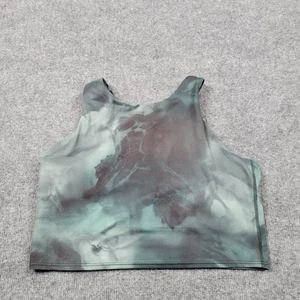 Athleta Crop Tank Top Womens Large Racerback Athletic Yoga Gym Tie Dye Sport Bra - Picture 1 of 12