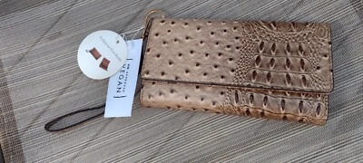 Estuche interior muñequera/cartera marrón cocodrilo imitación teléfono celular ¡Nuevo con etiquetas! Foto 1 de 4