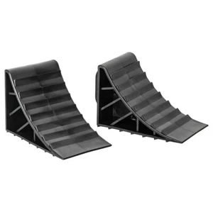 2 Unterlegkeile Anhänger PKW Wohnmobil Bremsklotz Bremskeil Hemmschuhe Keil Neu - Zdjęcie 1 z 9