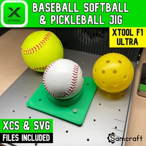 xTool F1 Ultra Baseball Jig, Softball Jig, Pickleball Jig - Samcraft - Bild 1 von 9