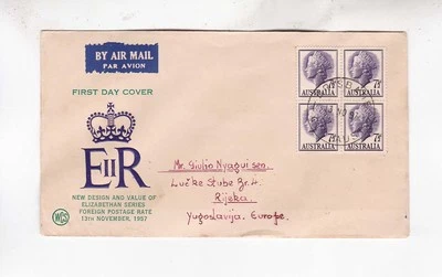 australia 1957 block of four, on FDC          h2063 - Image 1 of 2