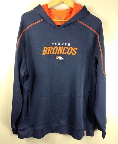 Reebox Denver Broncos Fleece Pullover Hoodie NFL XL Cover