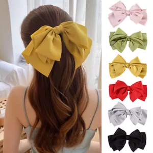 Fermaglio per capelli donna oversize fiocco nodo fiocco nastro forcina grande macchia fiocchi barrette │ - Foto 1 di 20