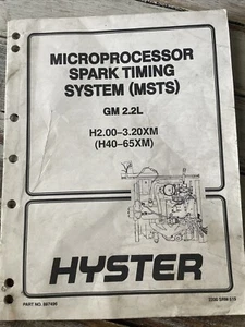 Hyster Mazda Engine M4-2.0G H-25/30/35/40/50/65-XM FORKLIFT Manual Service Book - Picture 1 of 5