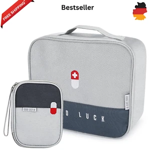 BBjinronjy Reiseapotheke Tasche Leer Medikamententasche Reise,2-teiliges Taschen - Bild 1 von 7