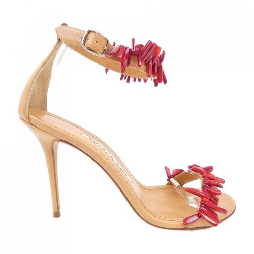 MBT MANOLO BLAHNIK misura 36 5 sandali donna in pelle colore marrone