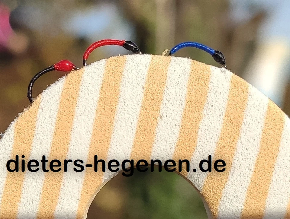 NEU 3 er Hegene mit Nymphen in Gr. 18 Hegenen Renken Felchen Barsch Saibling - Bild 1 von 1