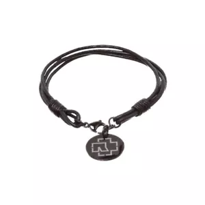 Rammstein - Logo Anhänger Lederarmband lizensiert - Foto 1 di 1