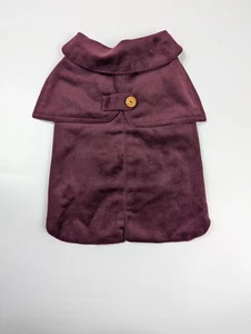 Martha Stewart Pets Burgundy Dog Overcoat/Cloak Medium Pet Clothes Coat - Picture 1 of 8