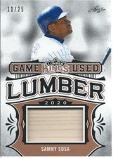 2020 Leaf Lumber Kings Baseball SAMMY SOSA Game Used Lumber 11/25 #GUL-56