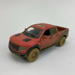 Kinsmart 5" Ford F-150 SVT Raptor SuperCrew Muddy Diecast Model Toy 1/46 Red - Picture 1 of 24