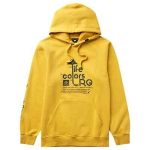 Sudadera con capucha Lifted Research Group LRG para hombre Life Colors limón curry nueva grande - Imagen 1 de 5