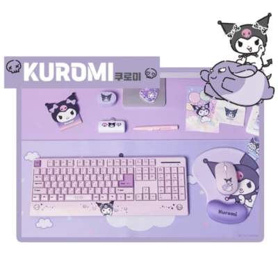 Sanrio Kuromi Wireless Keyboard Mouse Combo Set Korean/English - Image 1 of 3