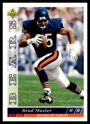 1993 Upper Deck #284 Brad Muster New Orleans Saints Football Card - Image 1 of 2