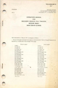 TM9-2350-256-10 Operators  M88A1 Full tracked Recovery Technical Manual Book  - Picture 1 of 1