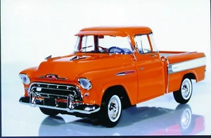 1:18 Ertl Chevy 3124 Cameo '57 omaha orange or indian turquoise NIB - Picture 1 of 4