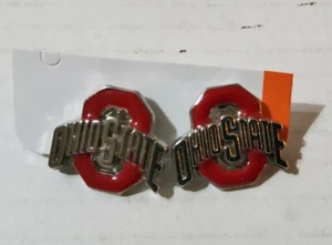 Ohio State University Buckeyes Earrings Pierced Dangle 3/4'' College Football - Picture 1 of 3