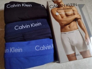 NEW, 3 Pack Calvin Klein Men's Classic Fit Cotton Stretch BOXER BRIEFS - Picture 1 of 5