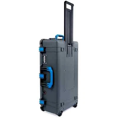 Charcoal & Blue Pelican 1615 Air case No Foam. With wheels.