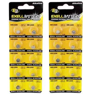 2pc 10pk Exell EB-L626 Alkaline 1.5V Watch Battery Compatible With AG4 377 - Picture 1 of 3